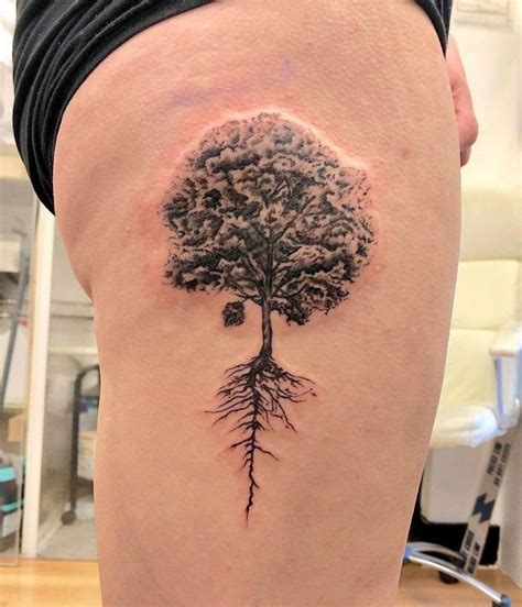 tree roots tattoo|More.